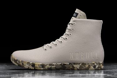 Nobull Superfabric High-Top Men's Trainers Beige | Australia (EX5263)